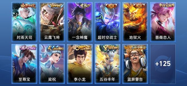 王者荣耀5传说 30史诗 137皮肤 115英雄 最强王者