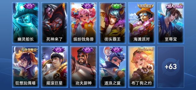 王者荣耀15史诗 76皮肤 118英雄 至尊星耀I