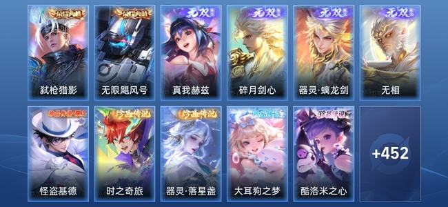 王者荣耀V10 2典藏 4无双 77传说 148史诗 466皮肤 绝世王者