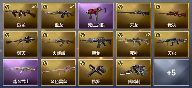 穿越火线（CF）1炫金武器 23V武器 1V角色 可排位 新锐