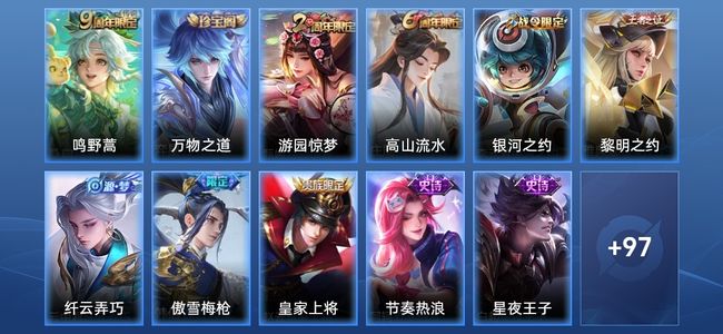 王者荣耀1传说 28史诗 108皮肤 120英雄 至尊星耀V