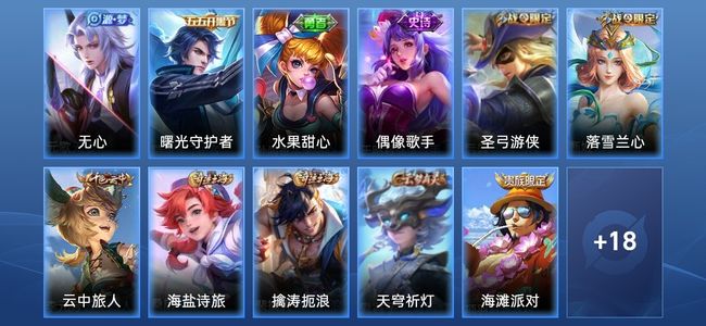 王者荣耀4史诗 29皮肤 56英雄 永恒钻石II