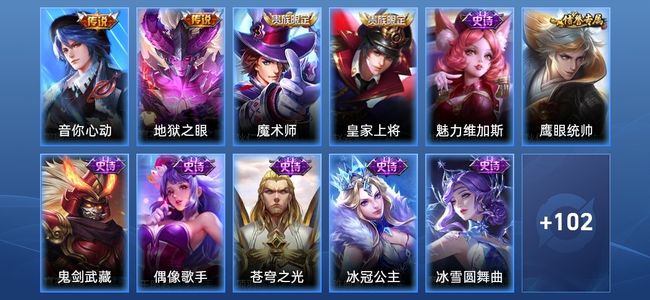 王者荣耀V6 2传说 10史诗 113皮肤 121英雄 至尊星耀IV