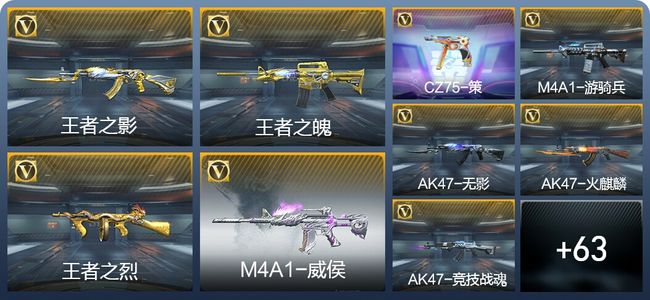 穿越火线：枪战王者V7 3王者武器 96英雄武器 2英雄角色 249万化 专家S