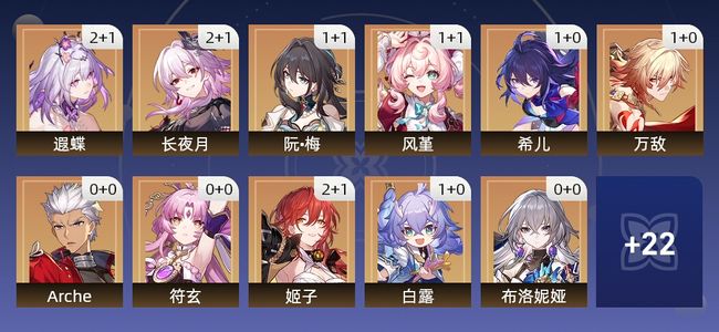 崩坏：星穹铁道28黄 22角色黄 6光锥黄 11五星角色 6五星光锥 70级 女主