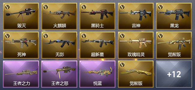 穿越火线（CF）23传说武器 6王者武器 可排位