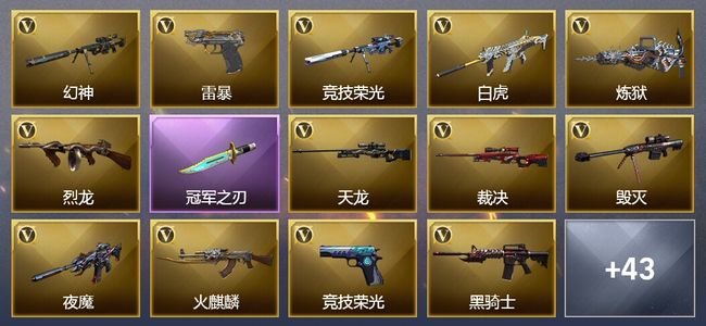 穿越火线（CF）8王者武器 2炫金武器 可排位