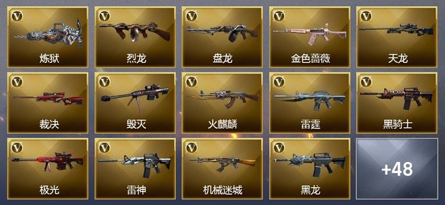 穿越火线（CF）20王者武器 6炫金武器 可排位