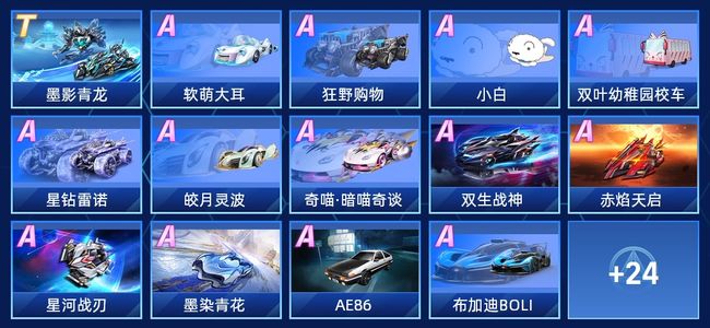 QQ飞车手游V10 1永久T车 23永久A车 38永久赛车 17宠物 女号 铂金