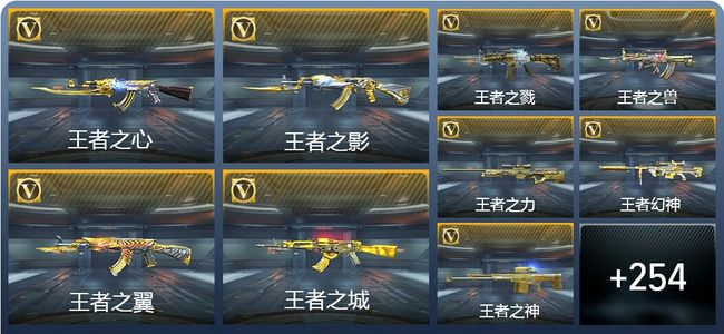 穿越火线：枪战王者V9 36王者武器 290英雄武器 4英雄角色 661万化 枪圣