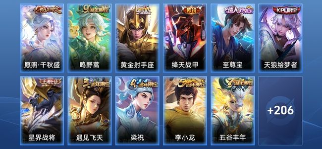 王者荣耀51史诗 218皮肤 非凡王者
