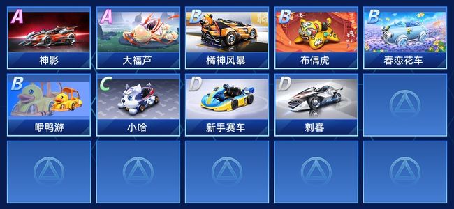QQ飞车手游2永久A车 9永久赛车 7宠物 女号 黄金