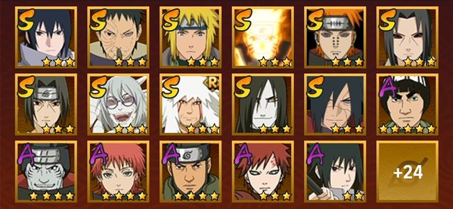 火影忍者V7 11S忍 30A忍 155忍 1776S碎片 15通灵 800W战力 前500名 上忍