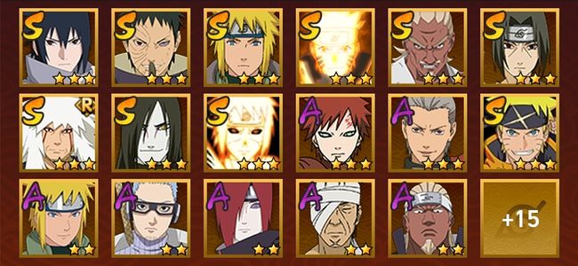 火影忍者V1 10S忍 22A忍 107忍 1358S碎片 14通灵 500W战力 中忍