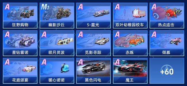 QQ飞车手游V8 56永久A车 74永久赛车 41宠物 女号 车神