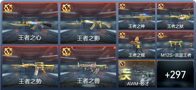 穿越火线：枪战王者30王者 306英雄武器 1英雄角色 504万化 枪王SSS