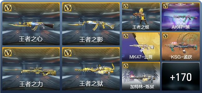 穿越火线：枪战王者V7 11王者武器 179英雄武器 5英雄角色 324万化 专家S