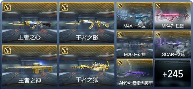 穿越火线：枪战王者14王者武器 254英雄武器 9英雄角色 634万化 枪神