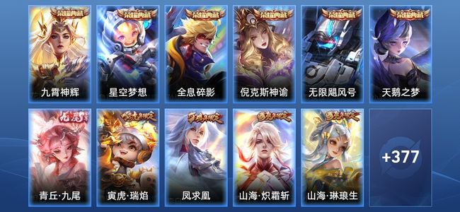 王者荣耀【苹果版】V10 6典藏 1无双 31传说 125史诗 388皮肤 尊贵铂金II