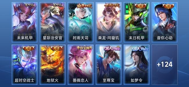 王者荣耀2星传说 6传说 31史诗 133皮肤 至尊星耀III