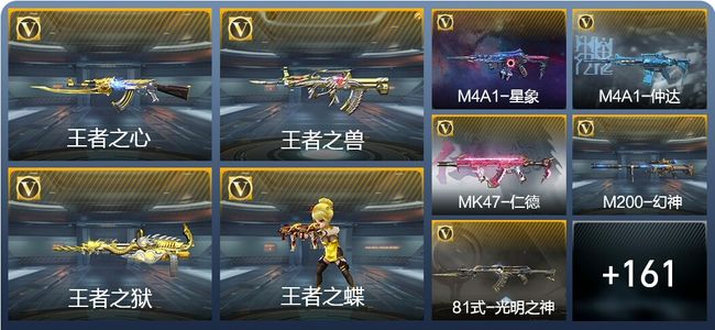 穿越火线：枪战王者V4 7王者武器 170英雄武器 4英雄角色 250万化 专家S