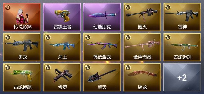 穿越火线（CF）1传说角色 2王者武器 13V武器 1V角色 5皮肤 可排位 新锐