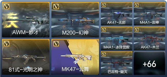 穿越火线：枪战王者V2 1王者武器 75英雄武器 1英雄角色 117万化 专家S