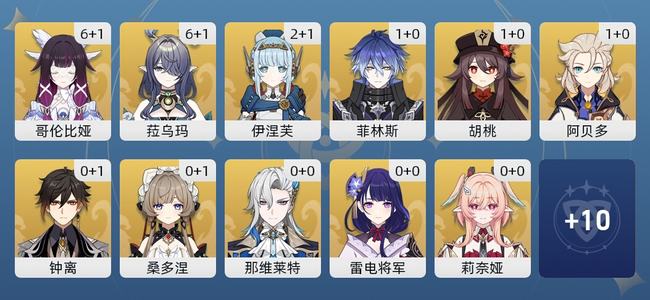原神61黄 49角色黄 12武器黄 23五星角色 12五星武器 女主 60级