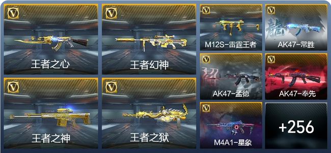 穿越火线：枪战王者V8 19王者武器 274英雄武器 10英雄角色 521万化 枪皇SSS