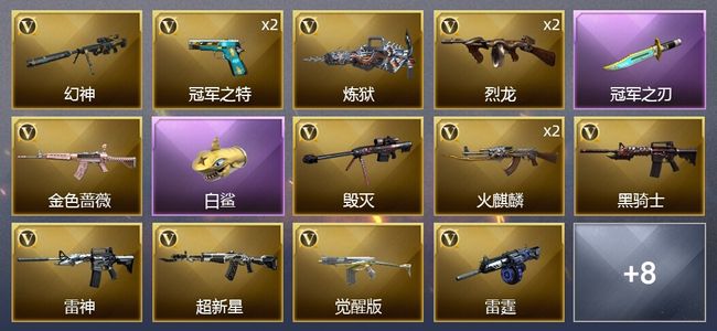 穿越火线（CF）19V武器 16皮肤 可排位 传奇