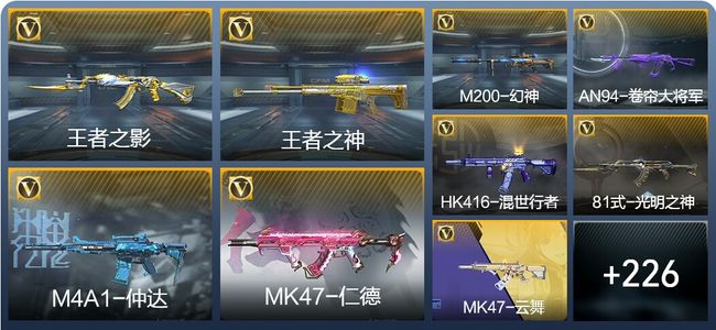 穿越火线：枪战王者V4 7王者武器 252英雄武器 5英雄角色 502万化 枪圣