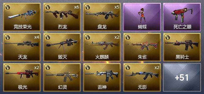 穿越火线（CF）8王者武器 71V武器 4V角色 17皮肤 可排位 新锐