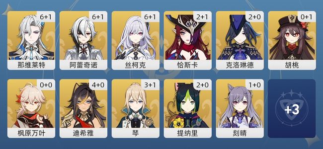 原神56黄 46角色黄 10武器黄 14五星角色 10五星武器 男主 59级