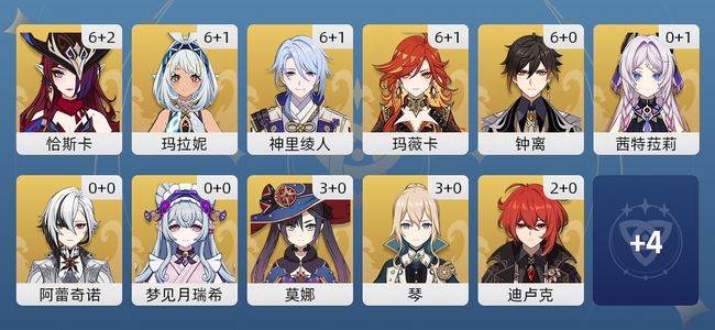 原神68黄 58角色黄 10武器黄 15五星角色 9五星武器 男主 57级