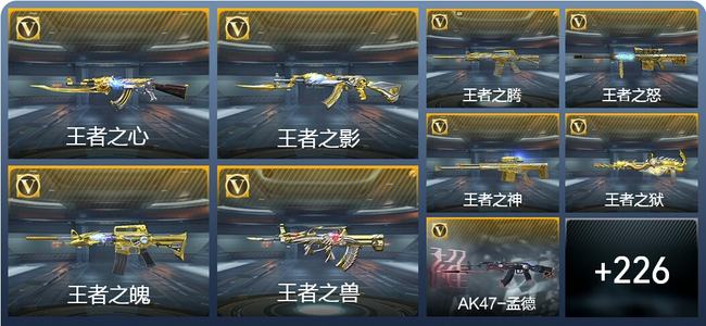 穿越火线：枪战王者V9 26王者武器 235英雄武器 16英雄角色 508万化 枪王S