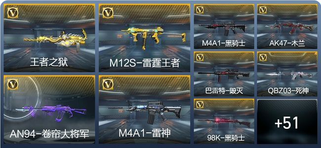 穿越火线：枪战王者3王者武器 65英雄武器 113万化 精英