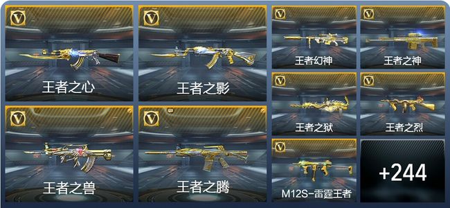 穿越火线：枪战王者V9 25王者武器 299英雄武器 4英雄角色 566万化 枪王SSS