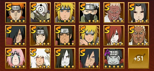 火影忍者V8 19S忍 49A忍 217忍 2497S碎片 19通灵 1000W战力 前1000名 上忍