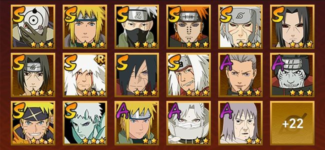 火影忍者V8 12S忍 27A忍 125忍 1346S碎片 16通灵 500W战力 上忍