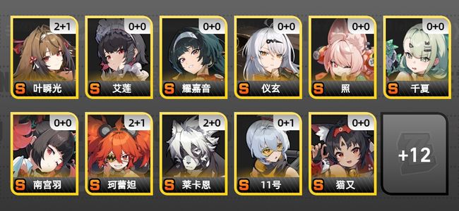 绝区零20黄 17角色黄 11S角色 3S音擎 8S邦布 女主 57