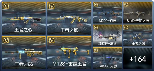 穿越火线：枪战王者7王者武器 173英雄武器 4英雄角色 312万化 枪王SS