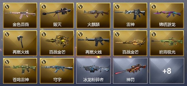 穿越火线（CF）12V武器 9皮肤 可排位 宗师