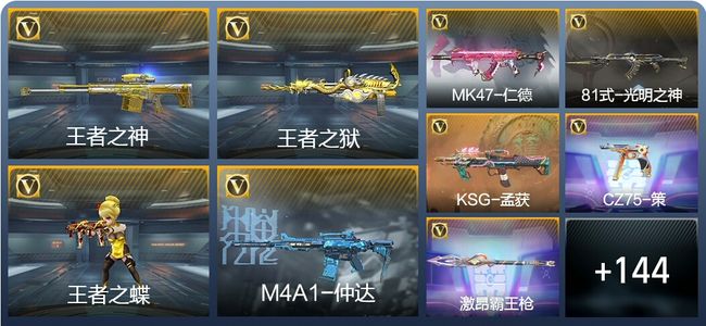 穿越火线：枪战王者10王者武器 153英雄武器 2英雄角色 204万化 专家S