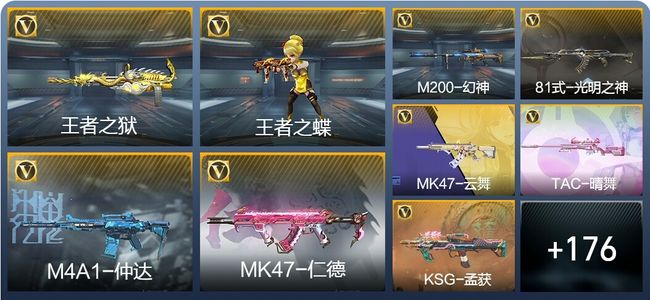 穿越火线：枪战王者V1 5王者武器 185英雄武器 5英雄角色 296万化 专家S