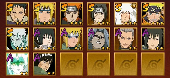 火影忍者V1 7S忍 7A忍 45忍 799S碎片 12通灵 100W战力 中忍