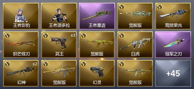 穿越火线（CF）2王者武器 58V武器 4V角色 16皮肤 可排位 新锐