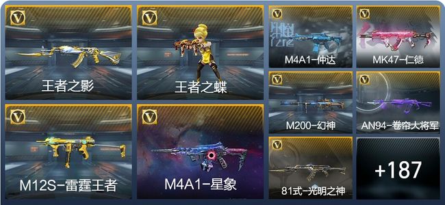 穿越火线：枪战王者V5 15王者武器 196英雄武器 7英雄角色 207万化 枪皇S