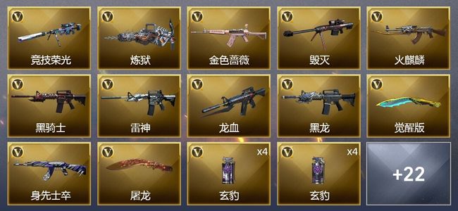 穿越火线（CF）2王者武器 38V武器 10皮肤 可排位 传奇