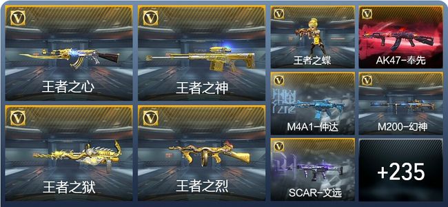 穿越火线：枪战王者22王者武器 247英雄武器 8英雄角色 364万化 大师