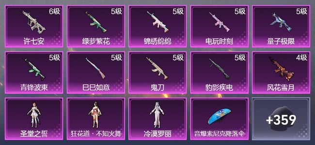 和平精英10升级枪 3粉装 208枪皮 150套装 63005热力 12印记 王牌